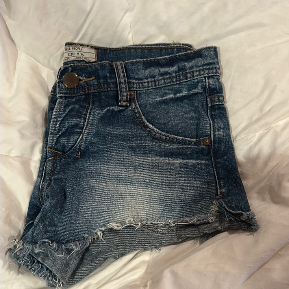 Free People Denim Blue Women's Shorts